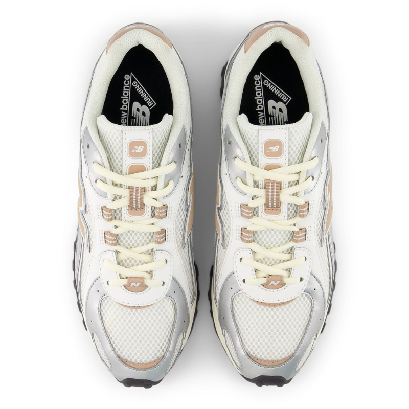 New Balance 204L in the silver metallic and flat taupe colorway