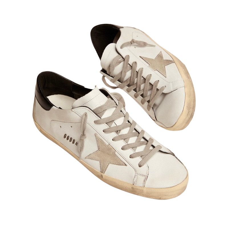 Golden Goose Super-Star with black heel tab and metal stud lettering(Unisex)