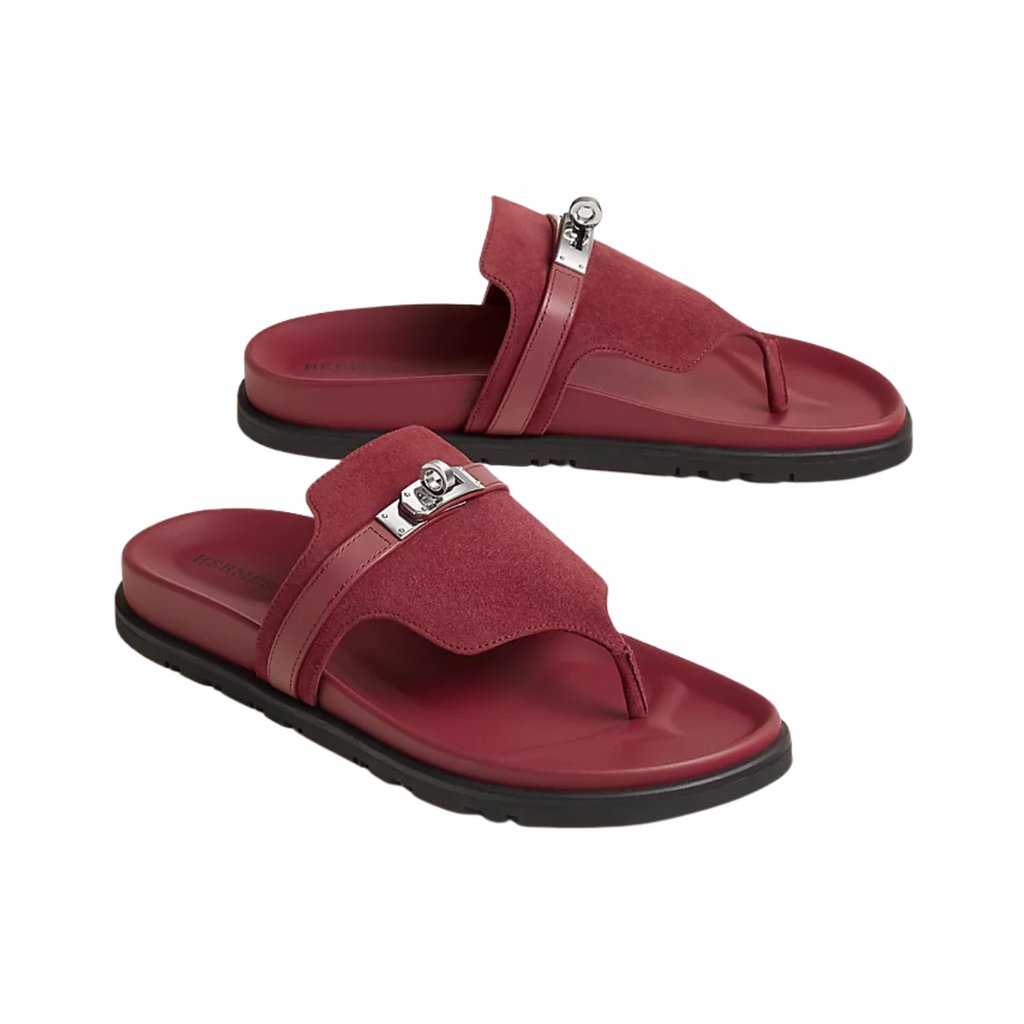 Hermès Empire Sandal - Rose /Lie de Vin